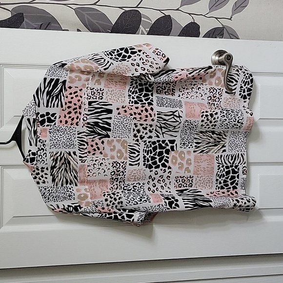 Donn Kenny Vintage 70s/80s Animal Print Button Down Short Sleeve Top, XL - Picture 7 of 7